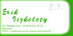 erik vizkelety business card